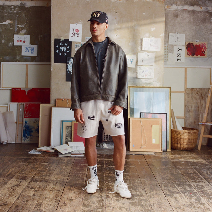 NY Sketch Oat Marl Short