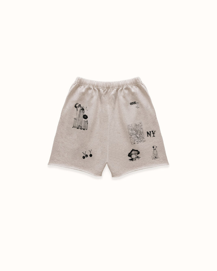 NY Sketch Oat Marl Short