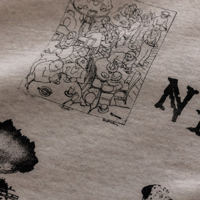 NY Sketch Oat Marl Short