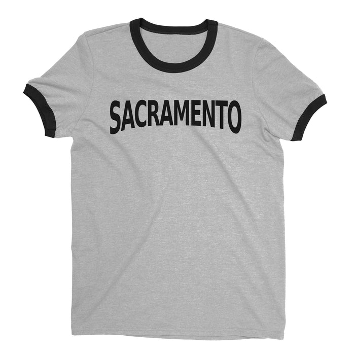 Sacramento Ringer Tee — Heather Gray