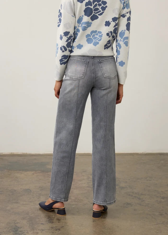 Olivia Pintuck Wide Leg Denim