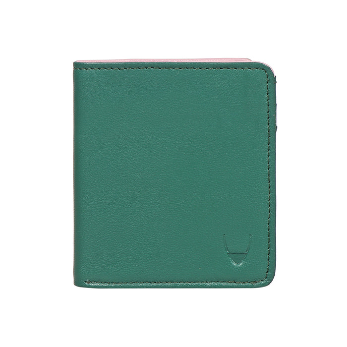 Oona W4 Green Leather Bi-Fold Wallet