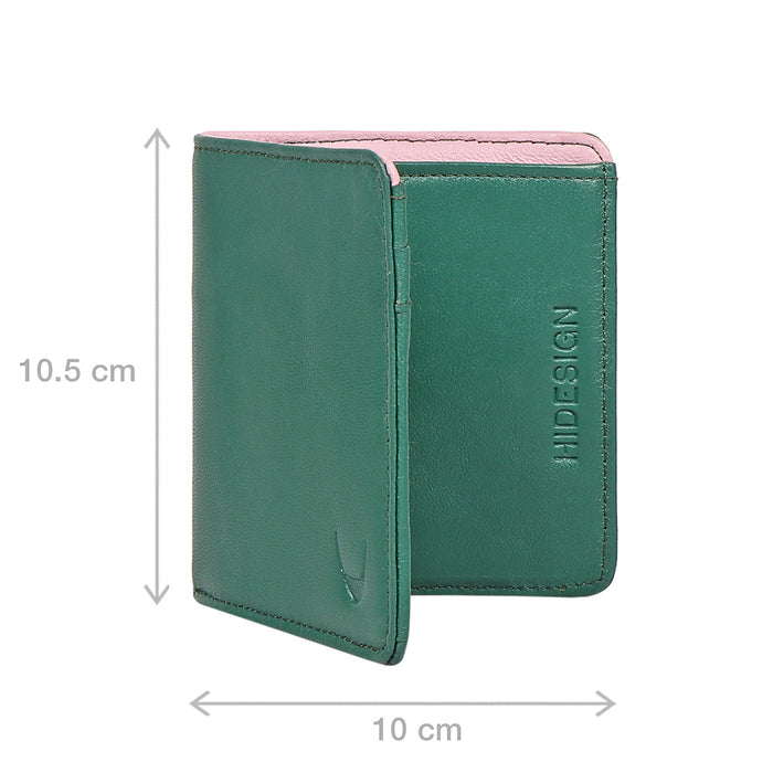 Oona W4 Green Leather Bi-Fold Wallet