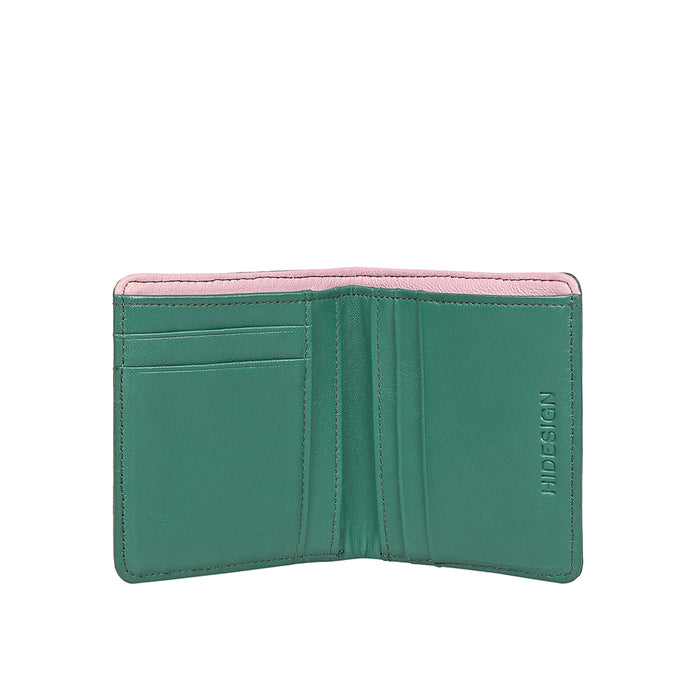 Oona W4 Green Leather Bi-Fold Wallet