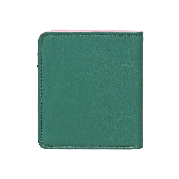 Oona W4 Green Leather Bi-Fold Wallet