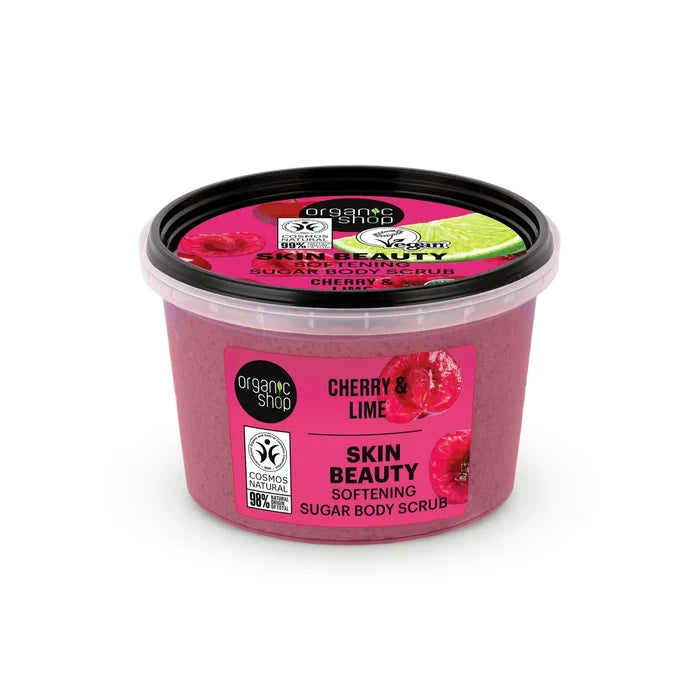 Organic Shop Cherry and Lime Softening Sugar Body Scrub 250ml