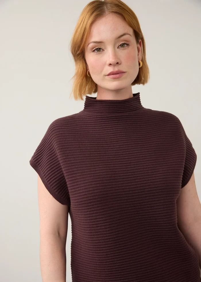 Ottoman Sweater Cap Sleeve Sweater