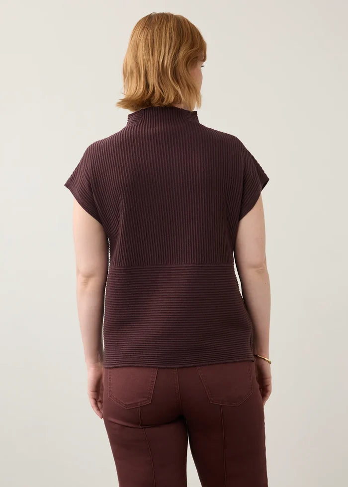 Ottoman Sweater Cap Sleeve Sweater