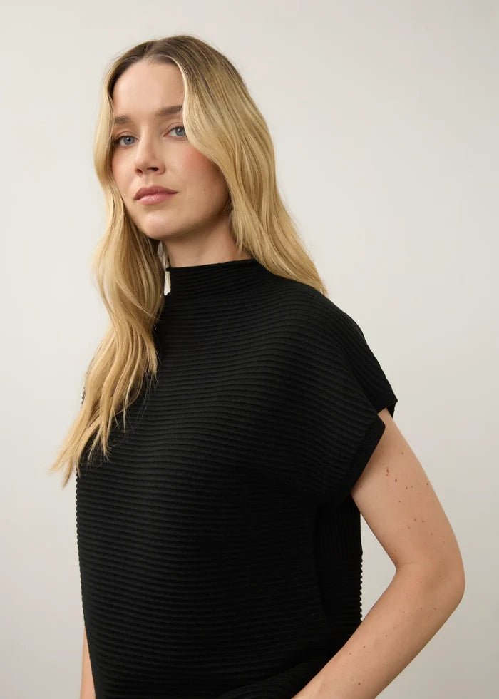 Ottoman Sweater Cap Sleeve Sweater