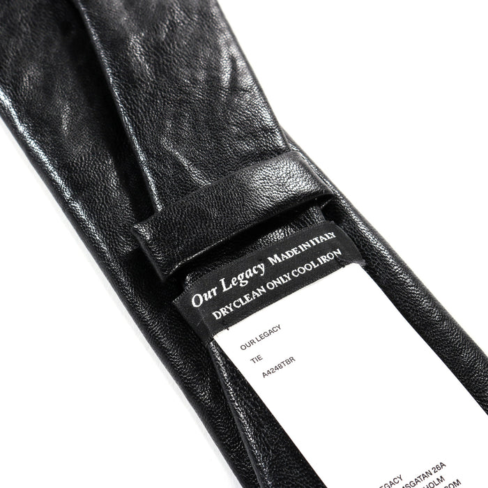OUR LEGACY TIE BLACK REAL FAKE LEATHER