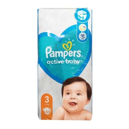 Pampers Active Baby Mega Size 3 3x54 Diapers