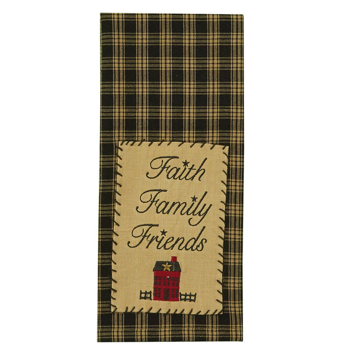 Park Design Sturbridge Home Faith Family Friends Appliqued Dishtowel 18 x 28 Inches