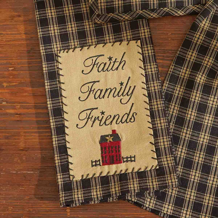 Park Design Sturbridge Home Faith Family Friends Appliqued Dishtowel 18 x 28 Inches