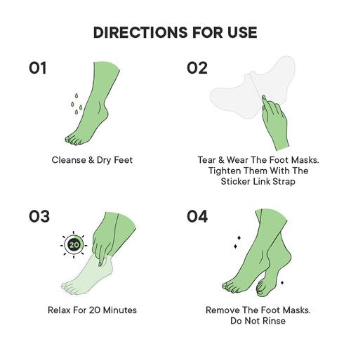 Pedicure Foot Mask with Matcha Green Tea (Pack of 1)