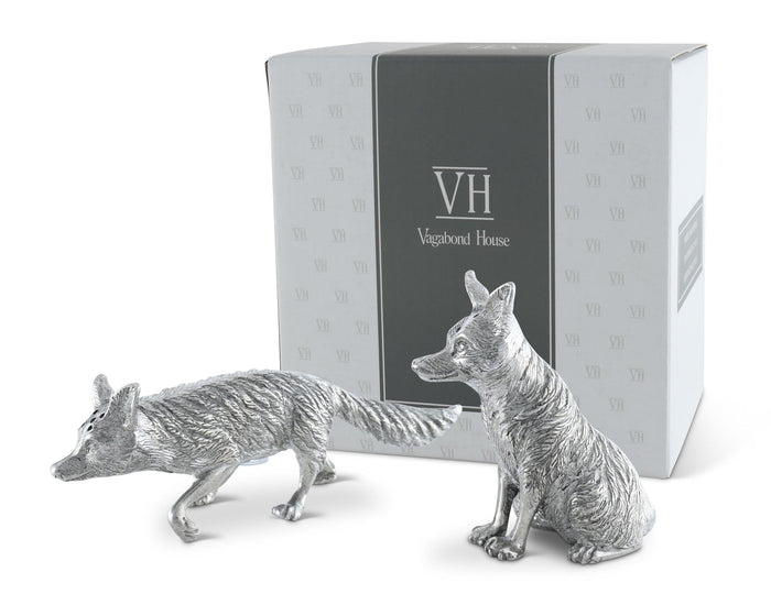 Pewter Foxes Salt & Pepper Set