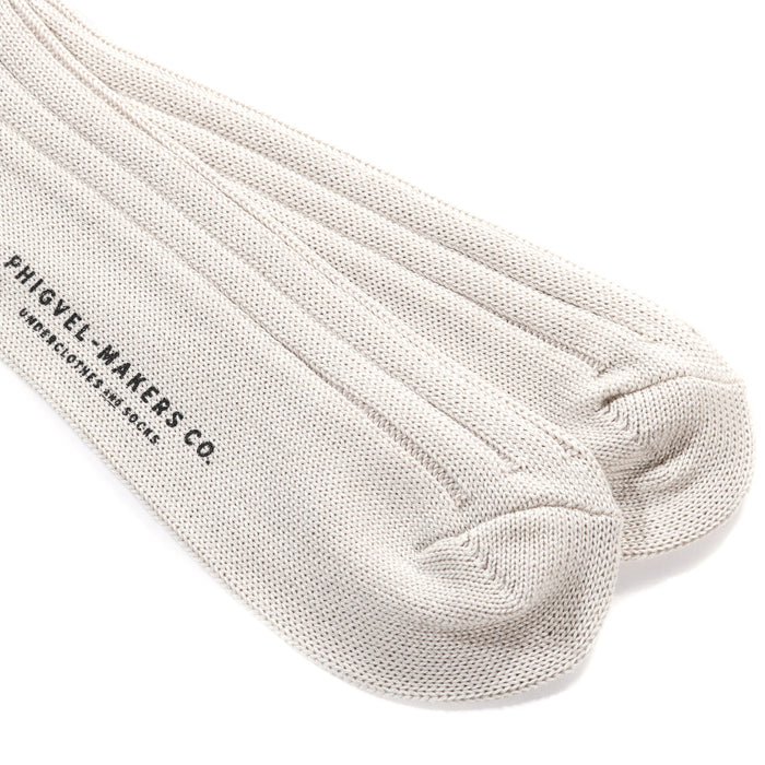 PHIGVEL MAKERS GENTS SOCKS ECRU