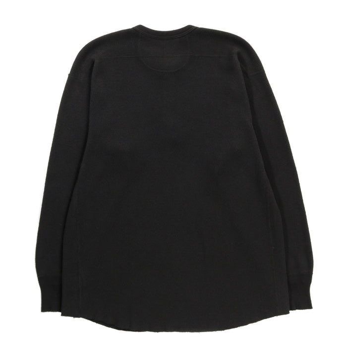 PHIGVEL MAKERS THERMAL HENLEY TOP INK BLACK