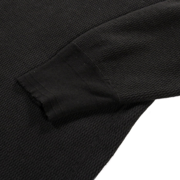 PHIGVEL MAKERS THERMAL HENLEY TOP INK BLACK