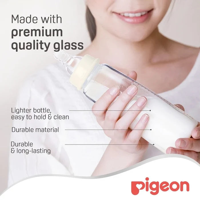 Pigeon Glass Feeding Bottle K-6 200ml - (00281), Standard Bottles