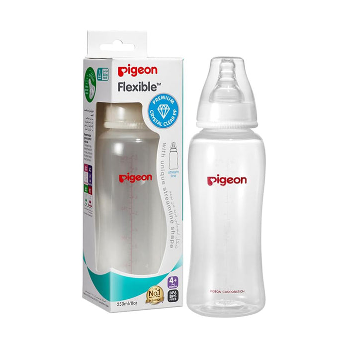 Pigeon Streamline Slim Neck PP Feeding Bottle - 250ml, Standard Bottles