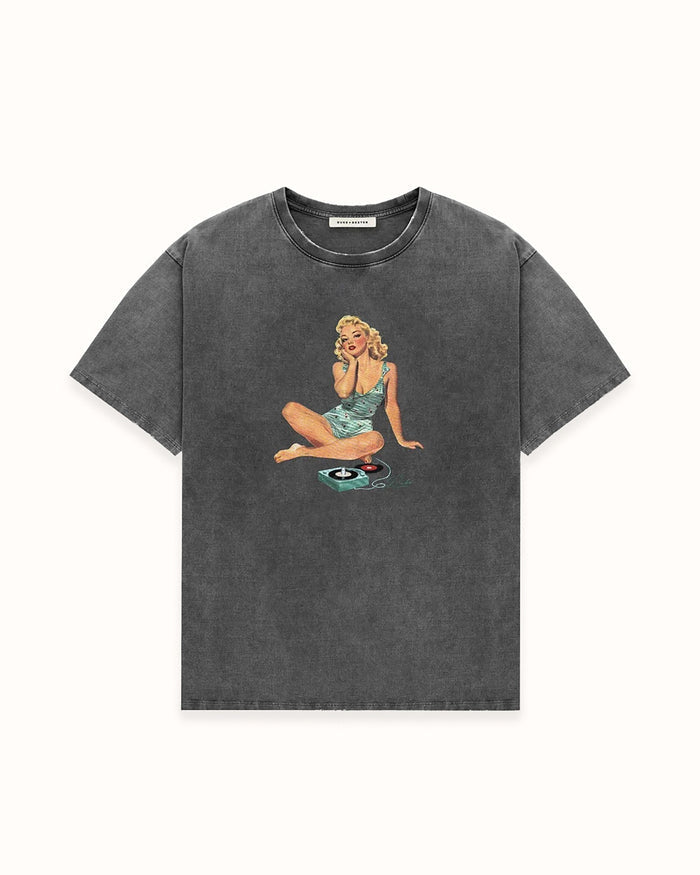 Pin Up II Washed Grey T-Shirt