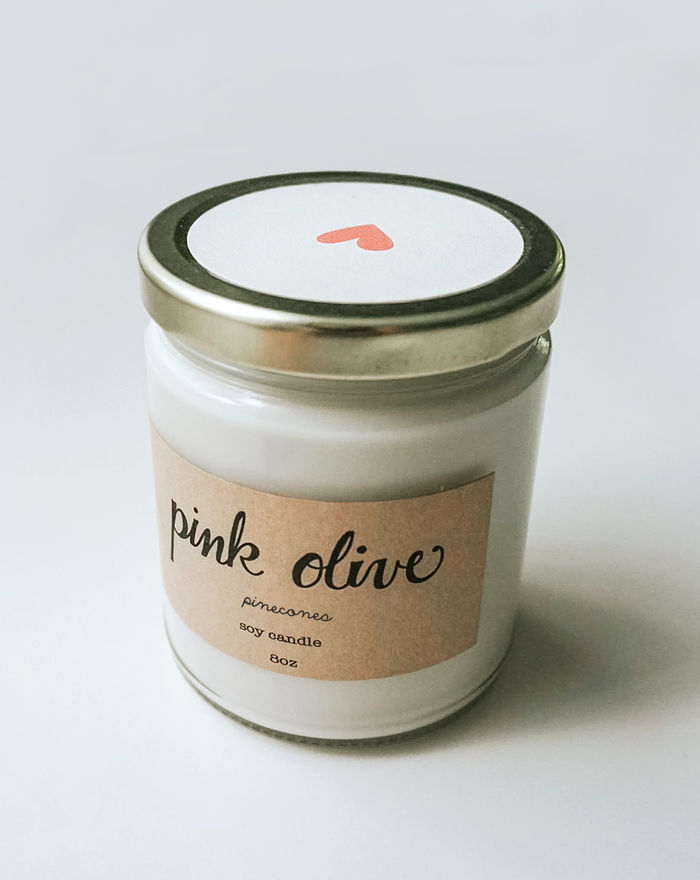 pinecones soy candle