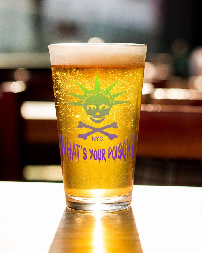MANIC PANIC WHATS YOUR POISON PINT GLASS
