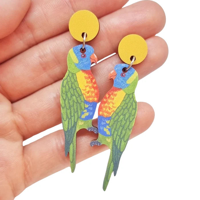 Pixie Nut & Co. Rainbow Lorikeet Earrings