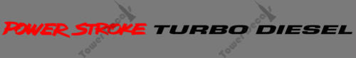 Powerstroke Turbo Diesel Hood Body vinyl sticker decal 5/8" x 19" fits Superduty