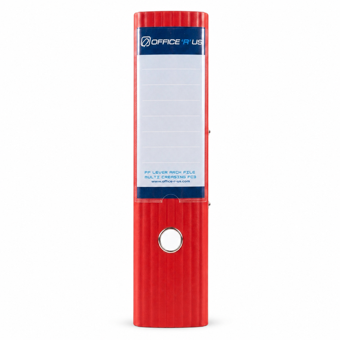 PP Lever Arch File Multi-creasing FC 3" - Red - Office R Us