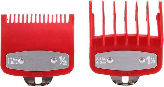 Premium Clipper Guide Set (0.5, 1.5) - Red