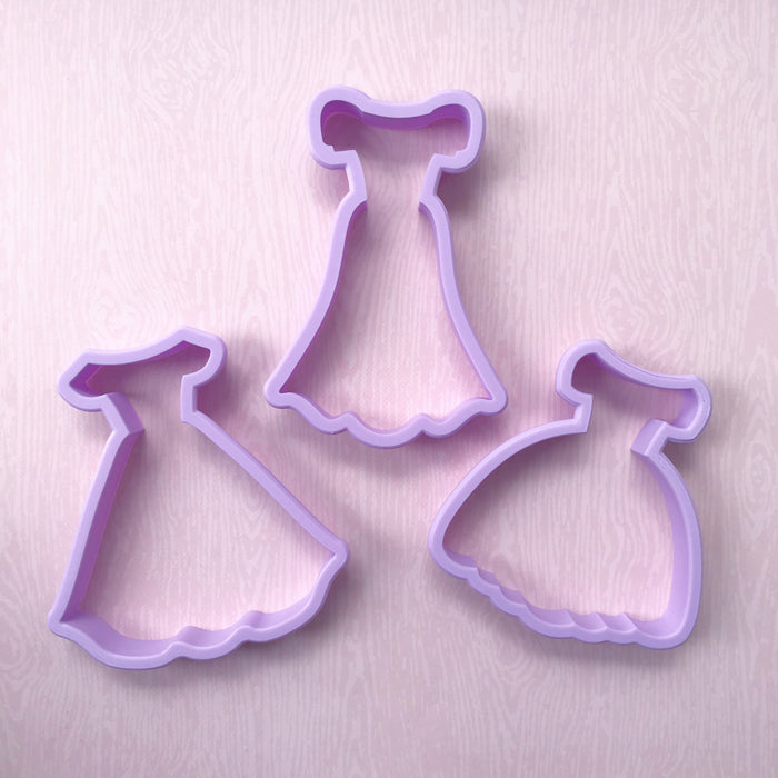 Princess Dress Set of 3 Gown Dress Bride Cookie Cutters