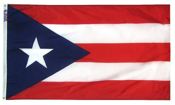 Puerto Rico Outdoor Nylon Flag Made in USA with brass grommets