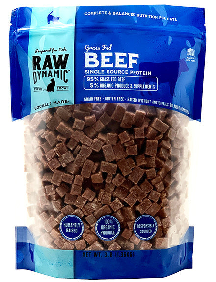 Raw Dynamic Frozen  Beef Formula for Cats 3lb