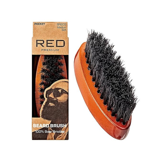 Red by Kiss Premium Beard Brush Pocket BR203