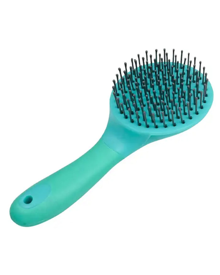 Turquoise coloured Roma Brights Mane And Tail Brush on white background #colour_turquoise