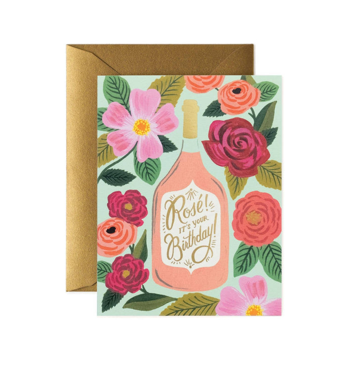Rosé It's Your Birthday Card