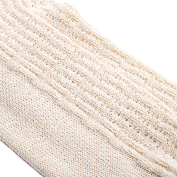 ROTOTO FOLK CROCHET SOCKS ECRU