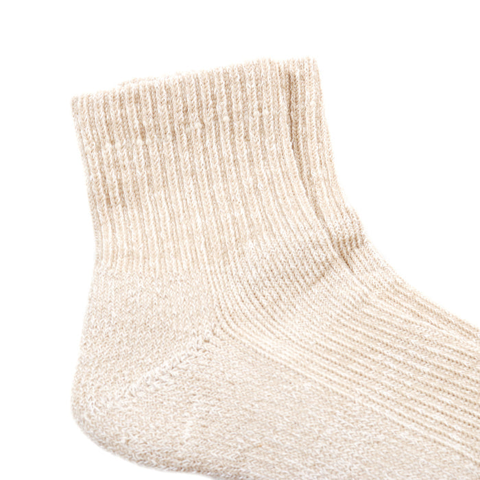 ROTOTO HEMP / ORGANIC COTTON PILE ANKLE SOCKS BEIGE