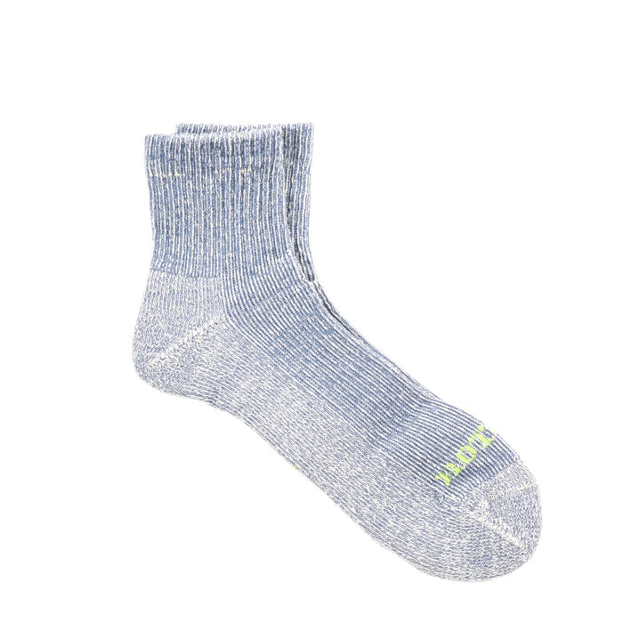 ROTOTO HEMP / ORGANIC COTTON PILE ANKLE SOCKS BLUE