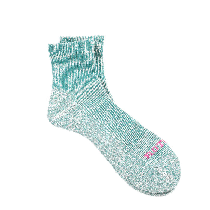 ROTOTO HEMP / ORGANIC COTTON PILE ANKLE SOCKS SEA GREEN