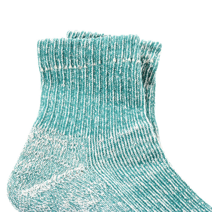 ROTOTO HEMP / ORGANIC COTTON PILE ANKLE SOCKS SEA GREEN