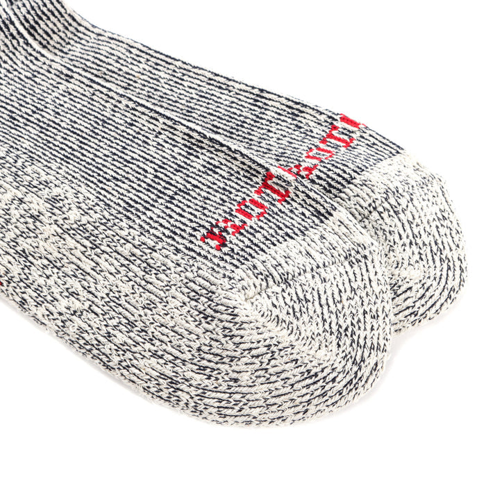 ROTOTO PILE STRIPE MARL SOCKS NAVY / SEA GREEN
