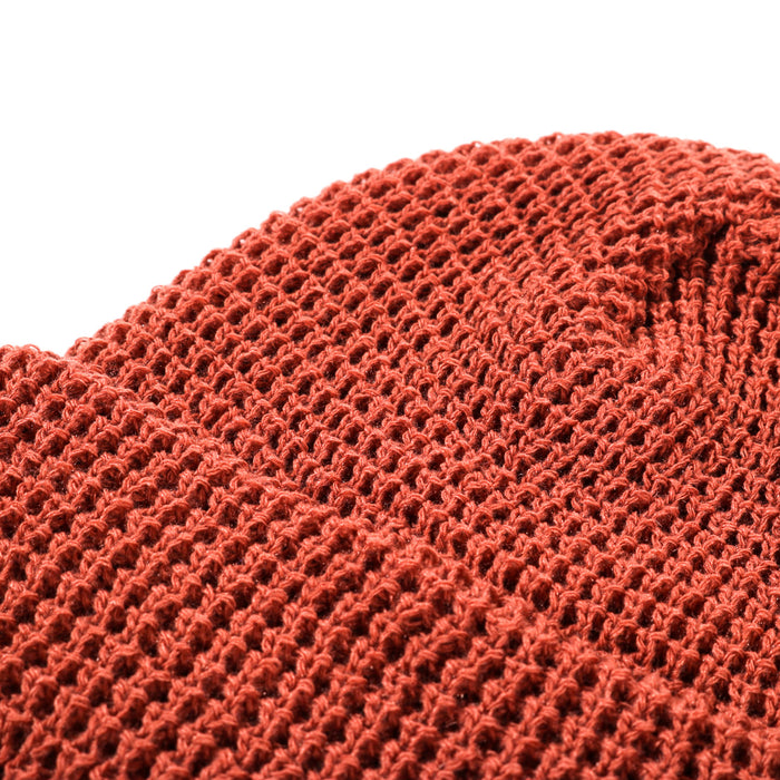ROTOTO WAFFLE WATCH CAP TERRACOTTA