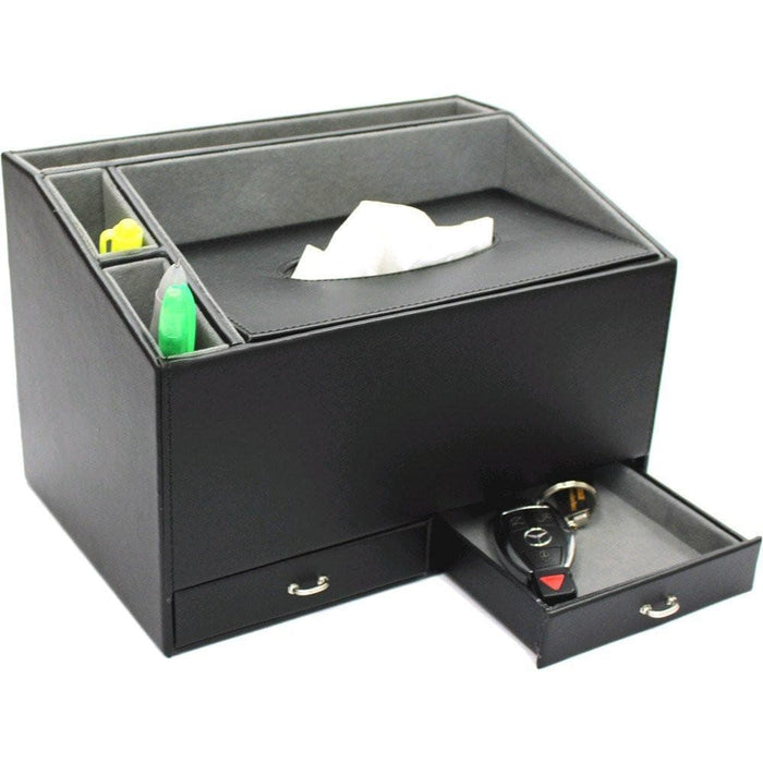 Faux Leather Home and Office Desk Organizer