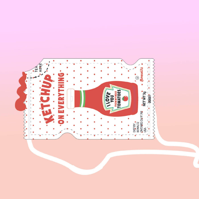 sauce packet crossbody - ketchup