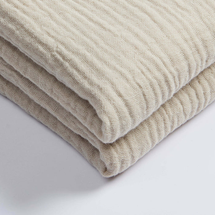 Savannah Four Layer Tufted Muslin Sofa Throw - Oat - DUSK