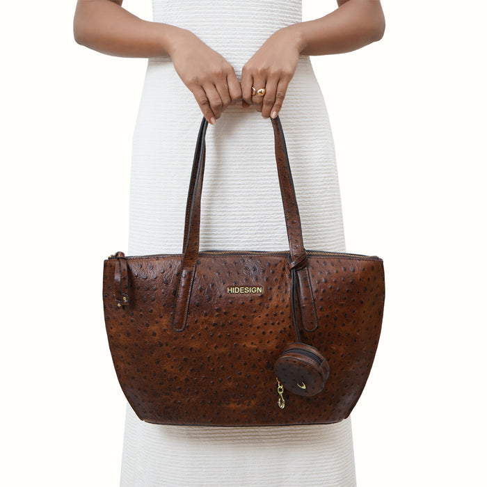 Scala 04 Brown Leather Tote Bag