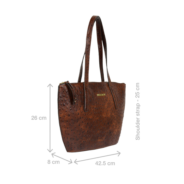 Scala 04 Brown Leather Tote Bag