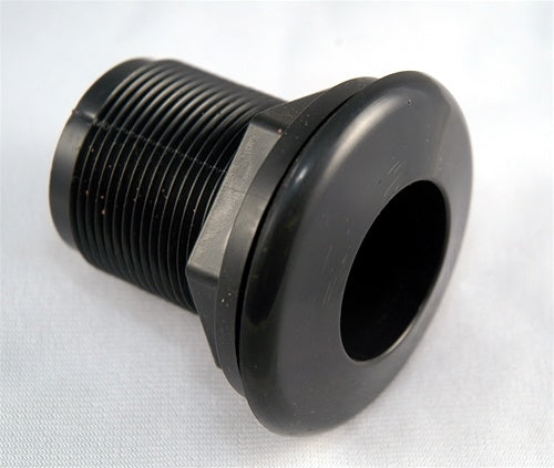 Schedule 40 Bulkhead 3/4" SxT Black (Hole size 1.5")